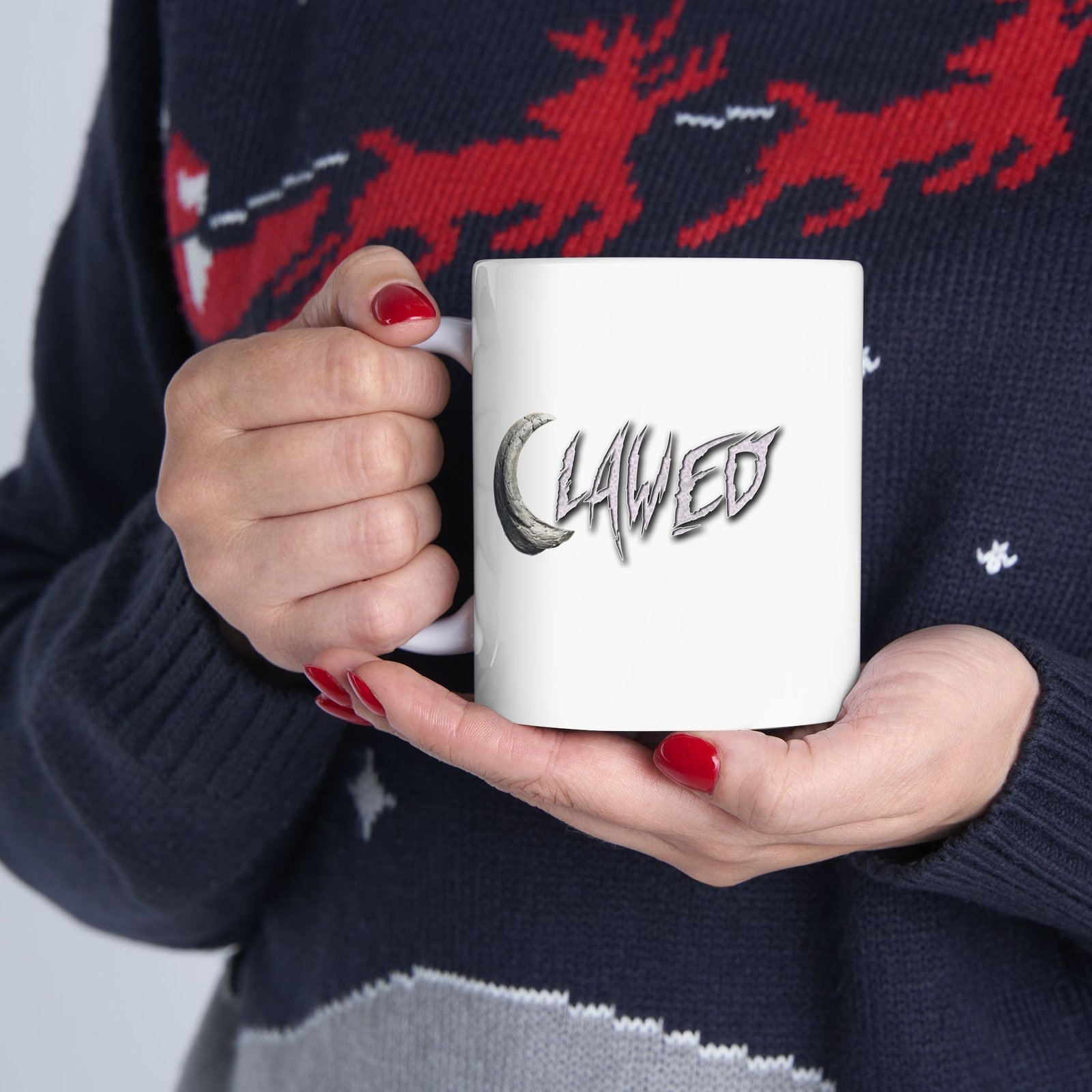 Clawed Game Logo Ceramic Coffee Mug – Official Merchandise (11oz / 15oz) - Image 2